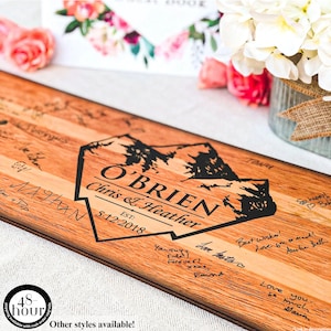Snowboard Winter Wedding Guest Book Alternative GuestBook Ideas Personalized Wedding Board Mountains Adventure Rustic Decor Anniversary Gift