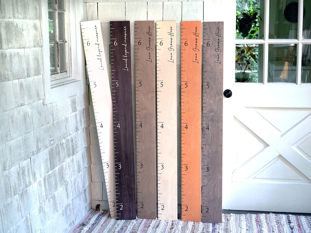 Wooden Growth Chart Height Chart Ruler Family Growth Chart Height Ruler ...