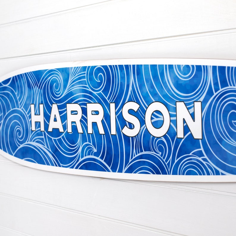 Personalized Waves Surfboard | Boys | Wooden Surfboard Signs ...