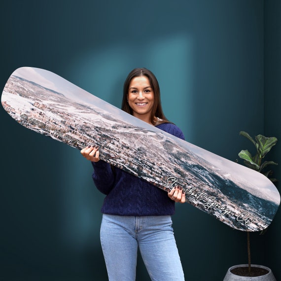 Colorado Skiing Wood Snowboard Wall Decor | Ski Art Mountain