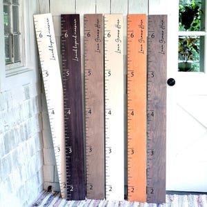 Farmhouse Boho Wooden Growth Chart + Height Chart Ruler + Family Growth Chart + Height Ruler + Wall Growth Chart + Custom Growth Chart