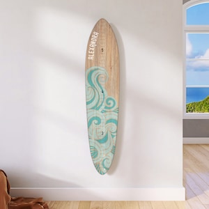 Surfboard Growth Chart Wooden Height Chart Beach Home Decor Grandparent Grandma Gift Grandchildren Sign Ocean Wall Art Beach House Kid Ruler image 5