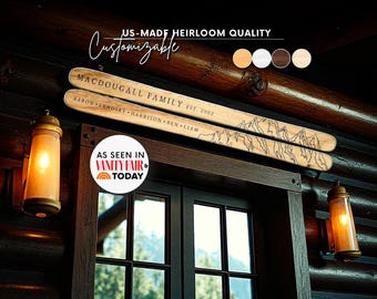 Personalized Family Established Sign Ski Decor|Lodge Gift |Rustic Cabin Decor|Mountain Home Decor Family Skiing Wall,Ski Wall Art Cabin Sign