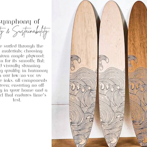 Wave Surfboard Wall Art Surfboard Wall Decor Coastal Home Decor