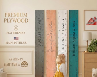 Personalized Growth Chart for Kids-Wood Growth Chart-measuring board for child growth Family Ruler Growth Chart,Wooden Height Chart for kids