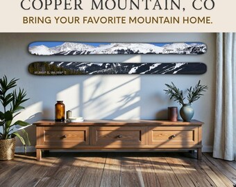 Copper Mountain Colorado Ski Decor on Wood – Ski Wall Decor, Housewarming Gift Mountain Homes - Skier Gift, Skiing Decor, Ski Lodge Decor