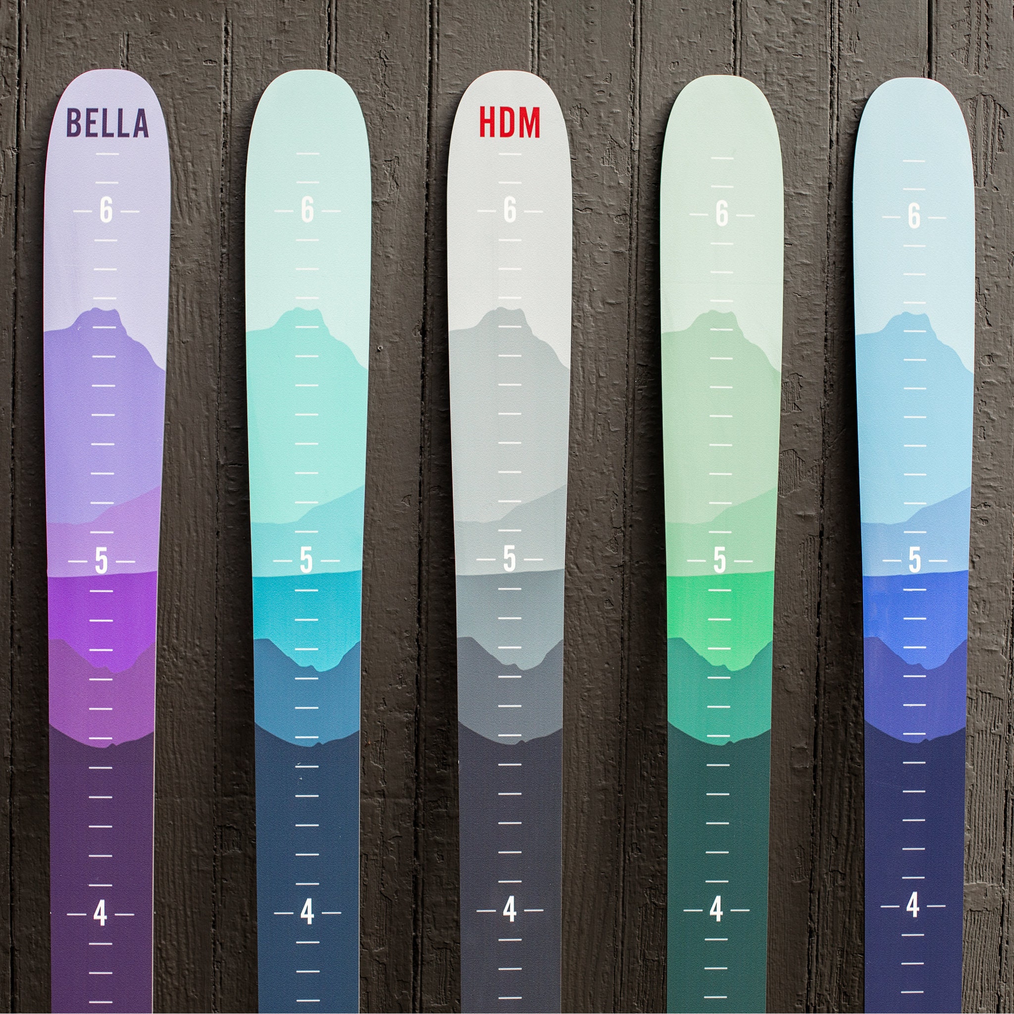 Silhouette Mountain Ski Ski Decor Ski Kid Ski Growth Chart - Etsy