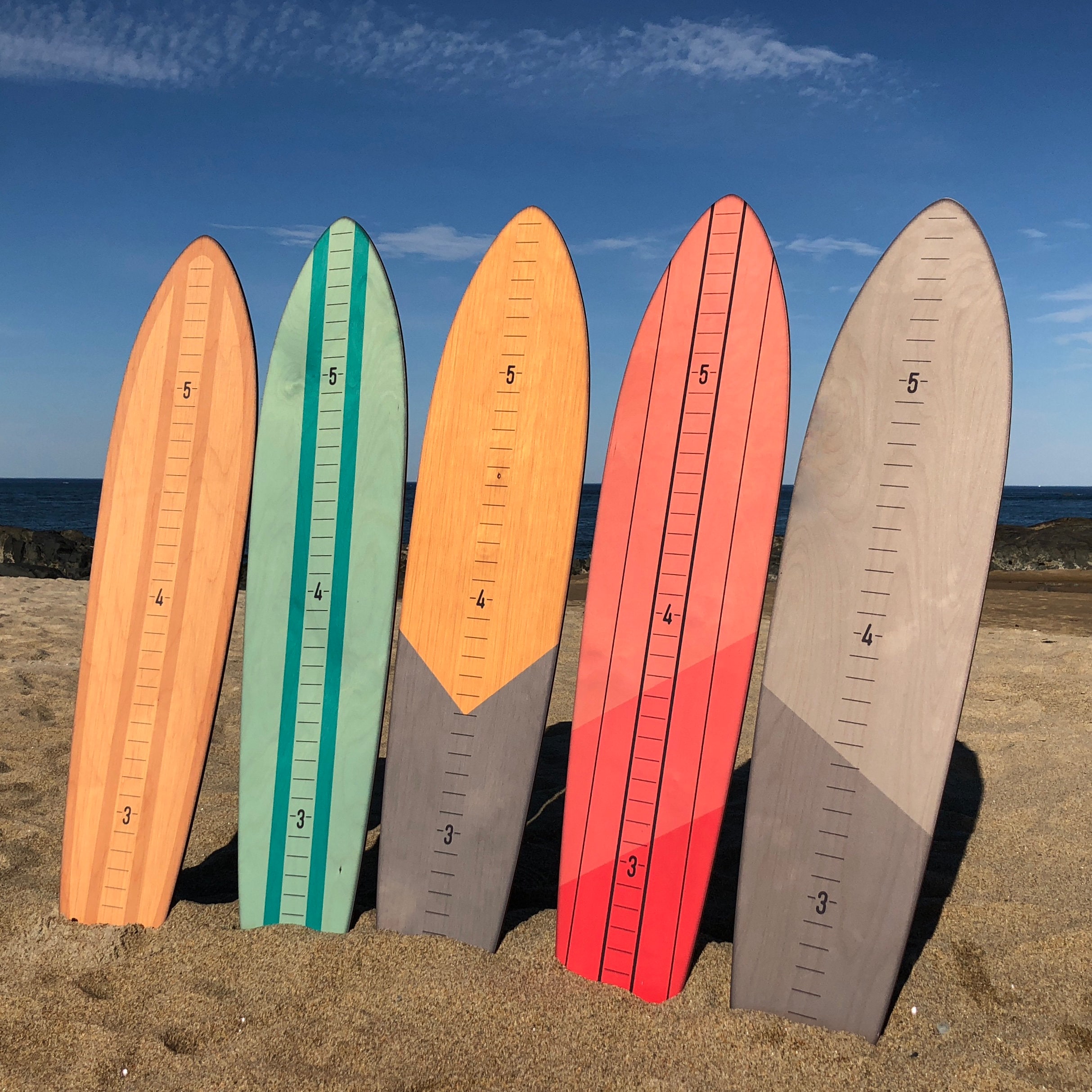 Surfboard Wall Art Vintage Brights Wooden Surfboard Signs Etsy