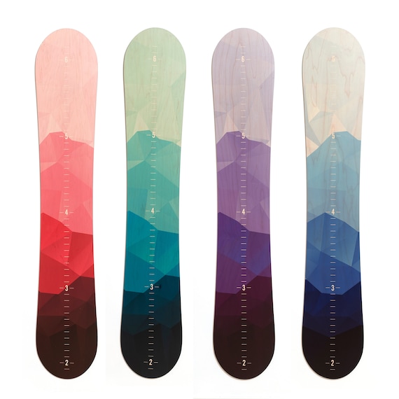 Coral Mountain Snowboard Growth Chart, Snowboarder Girl
