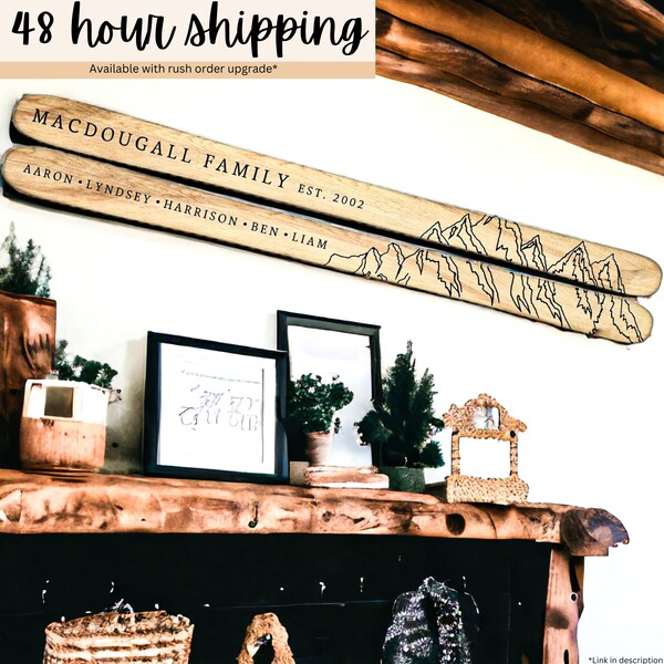 Picture of Vintage Ski Set tapestry cozy rustic lodge decor 59X82 in