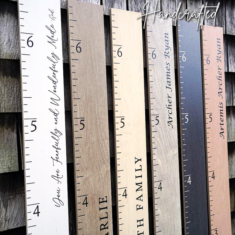 Farmhouse Boho Wooden Growth Chart - Height Chart Ruler, Family Growth Chart, Wall Hanging Height Ruler,Custom Growth Chart Nursery Kids Art image 10
