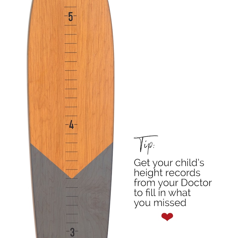 Retro Wooden Growth Charts / Kids Wood Height Chart / Baby Shower Gift / Personalized Growth Chart image 6