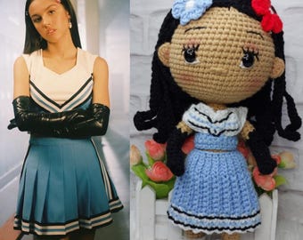 Olivia Rodrigo amigurumi crochet pattern, pop star doll pattern pdf, crochet pattern pdf singer, olivia rodrigo doll amigurmi pdf