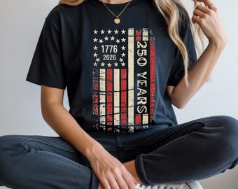 Maglietta per il 250° anniversario degli Stati Uniti, maglietta per i 250 anni degli Stati Uniti, maglietta "We The People", maglietta vintage per il giorno dell'indipendenza, maglietta patriottica con bandiera degli Stati Uniti