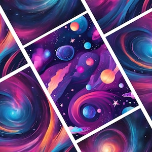 Cosmic Symphony | Abstract Space | Futuristic Design | Digital Art Print | Wall Art | AI Generated | AI Art | Digital Download