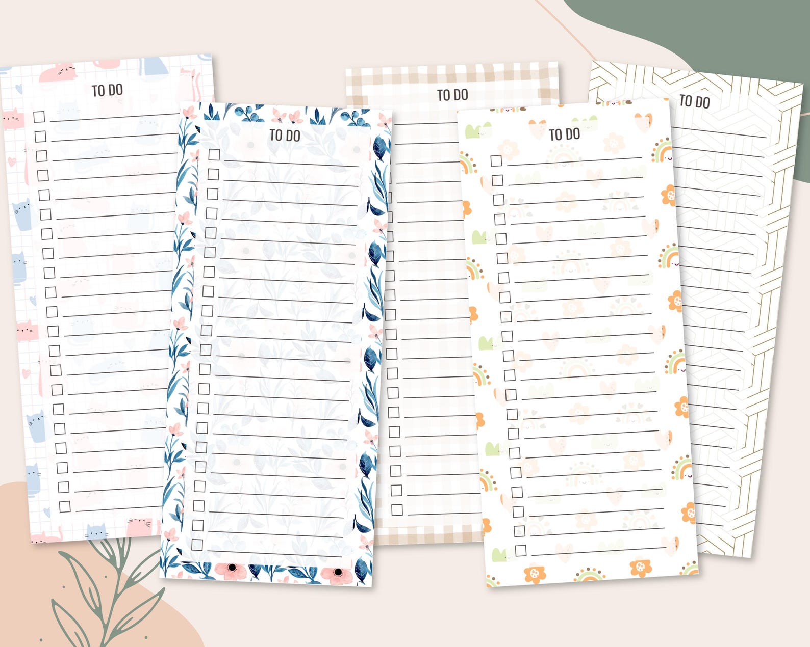 15 Printable to Do Lists – Cute Daily Task Planner | Floral, Avocado ...