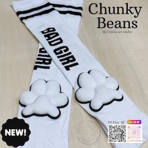 Cute Plush Paws Socks, plush paws gloves