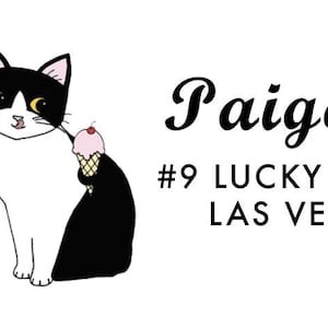 Ice Cream Kitty Address Labels - set of 30