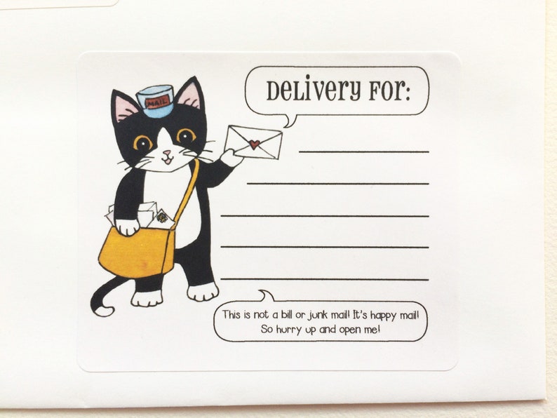 Mail Kitties Delivery for Mailing Labels Set of 12 image 1