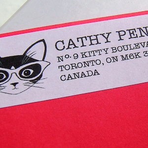 Clever Kitty Address Labels - set of 30