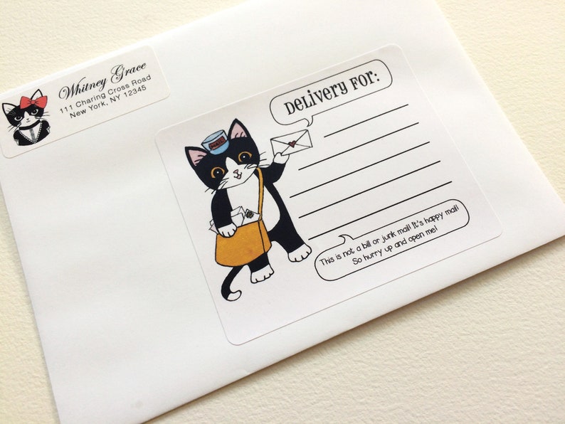 Mail Kitties Delivery for Mailing Labels Set of 12 image 4