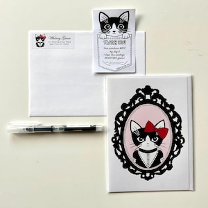 Fancy Kitty Address Labels - set of 30