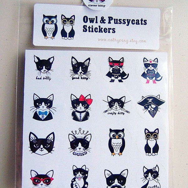 Owl and Pussycats Stickers Set