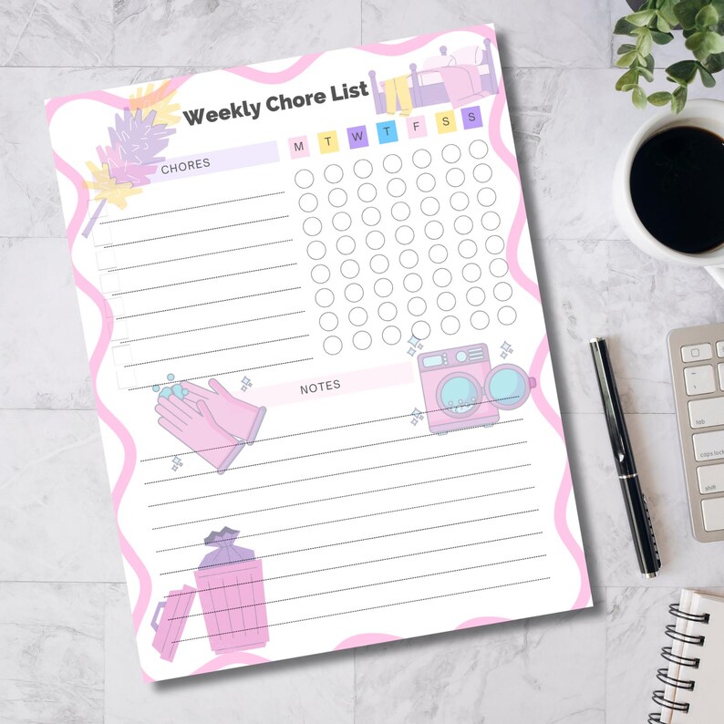 Editable Kids Chore Chart: Printable Weekly Responsibility Tracker (PDF ...