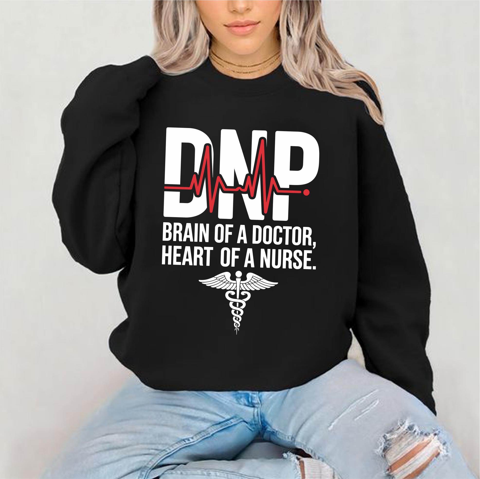 DNP Brain of a Doctor Heart of a Nurse SVG PNG Doctor Nurse Digital File for Cricut Silhouette Sublimation Medical Graduation Design