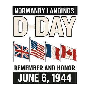D-Day 2025 Png, 81th Anniversary Normandy Png, Remember Normandy D-Day Pnf, Normandy 81st Anniversary 1944