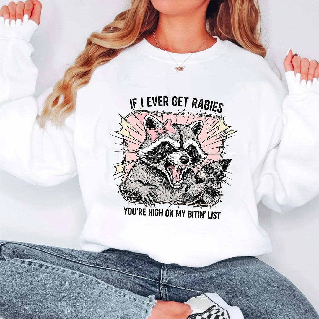 Svg Racoon Rabid Funny Angry Raccoon Rabies Quote – If I Ever Get Rabies You’re on My ...