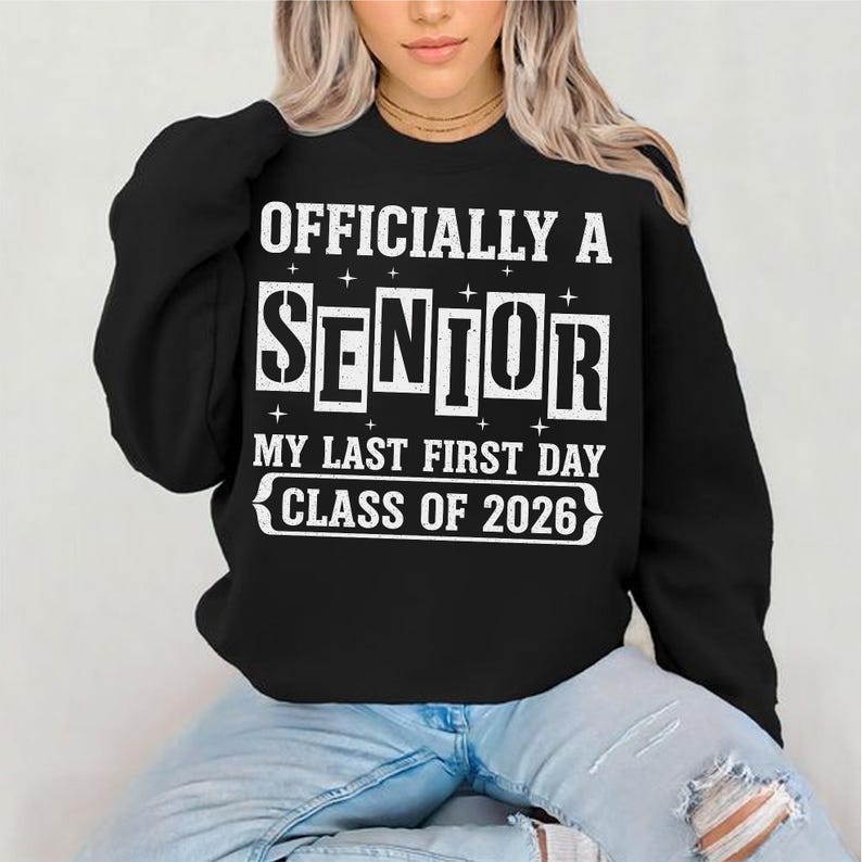 Officially a Senior 2026 SVG PNG My Last First Day Groovy Back to ...