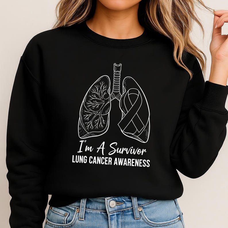 I’m A Survivor Lung Cancer Awareness SVG PNG White Ribbon SVG Lung ...