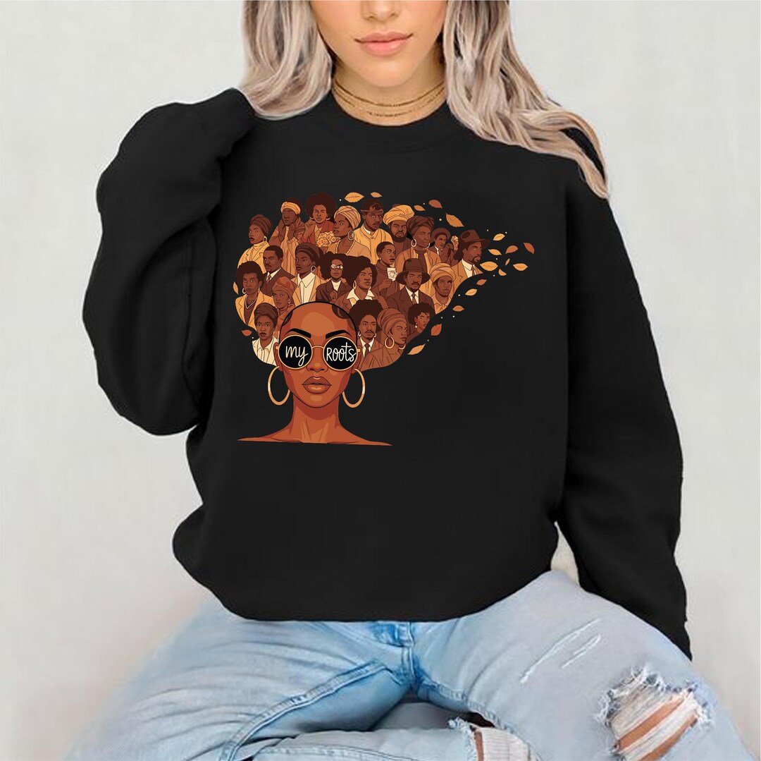 Afro Roots Graphics My Roots SVG PNG Black History Art Afro Woman Illustration African ...