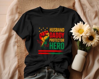 Husband Daddy Protector Hero PNG Father's Day Camo Flag Sublimation & DTF Digital Design