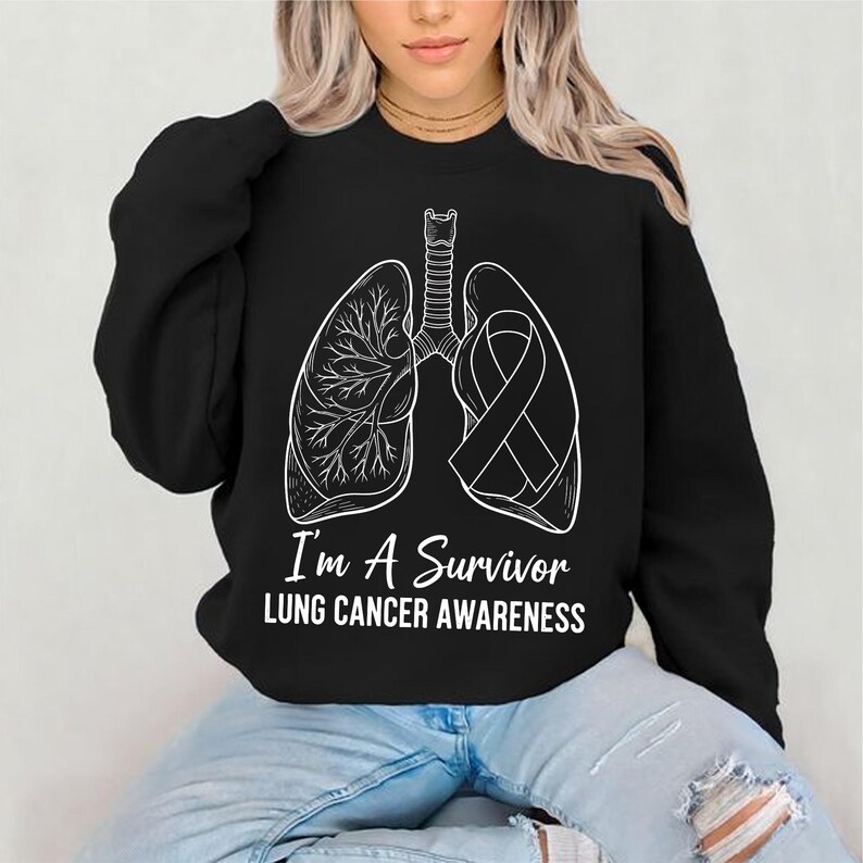 I’m A Survivor Lung Cancer Awareness SVG PNG White Ribbon SVG Lung ...