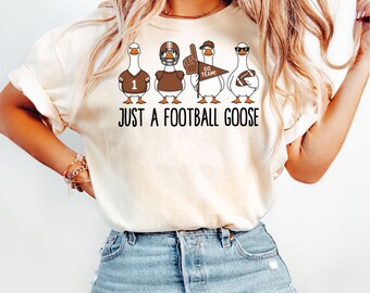 Football Goose PNG SVG, Funny Game Day Goose Design, Fall Sports Shirt SVG, Cute Football Animal Sublimation, Goose Fan Png