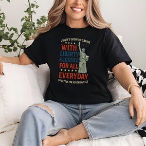Liberty and Justice for All PNG SVG I Didn’t Grow Up Saying 4th of July Quote PNG American Flag Clipart Independence Day 4th of July Svg