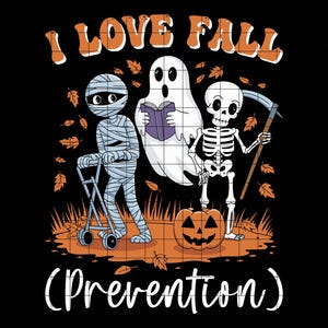 Automne infirmière PNG SVG, téléchargement numérique infirmière Thanksgiving, j&#39;aime la prévention des chutes Svg, vacances prévention des chutes, physiothérapie Png