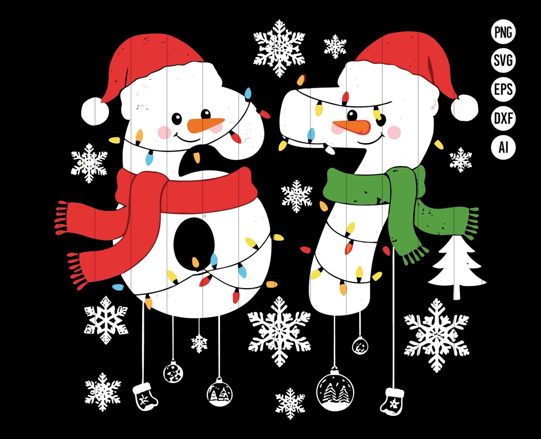 67 Christmas Snowmen SVG PNG Funny Holiday Snowman Couple SVG Winter ...