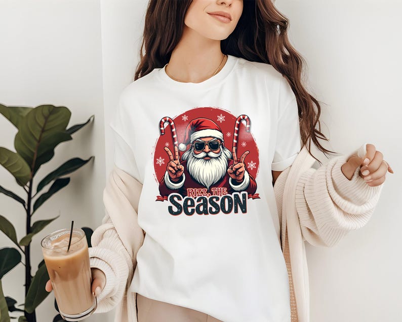 Rizz the Season SVG PNG, Cool Santa Christmas Design Xmas, Holiday ...