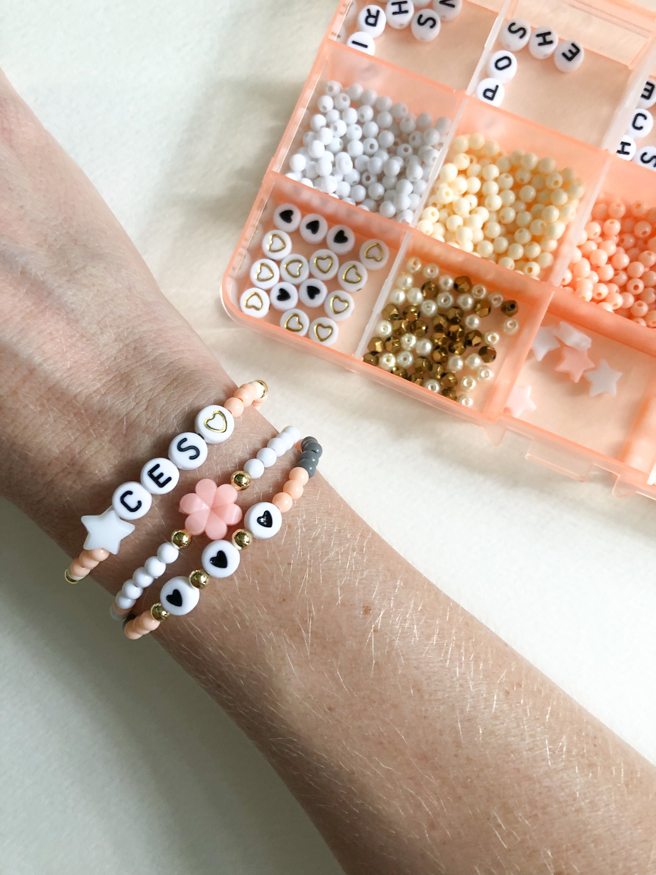 Valentine craft kit for adults DIY stretchy bracelet kit for Etsy