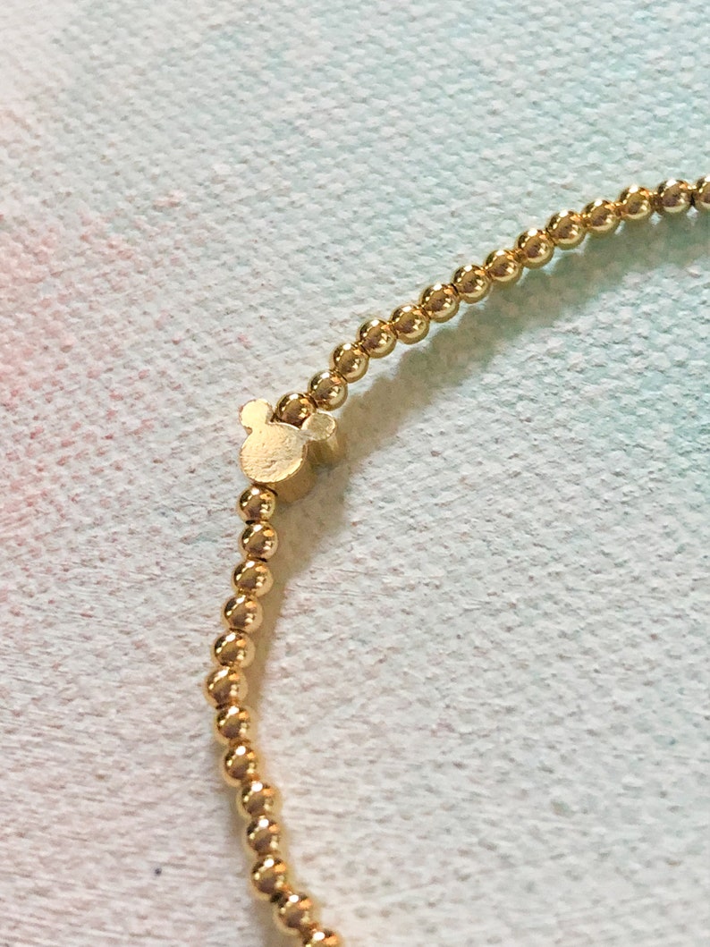 Gold Mickey Mouse Bracelet Dainty Disney Inspired Jewelry - Etsy