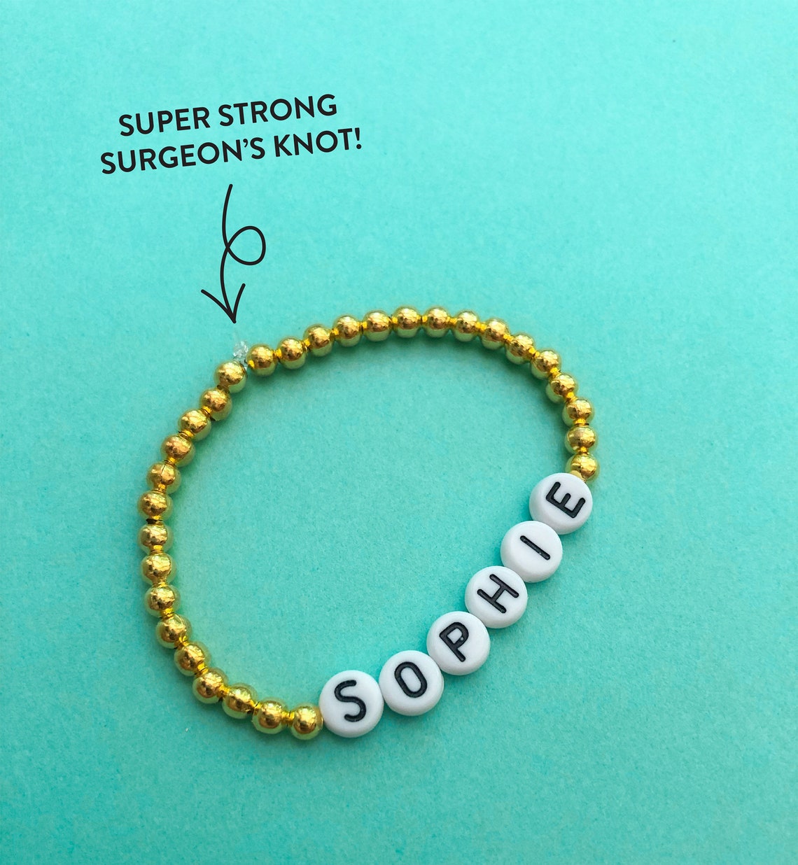 Rainbow heart stretchy bracelet custom stretch bracelet gold Etsy