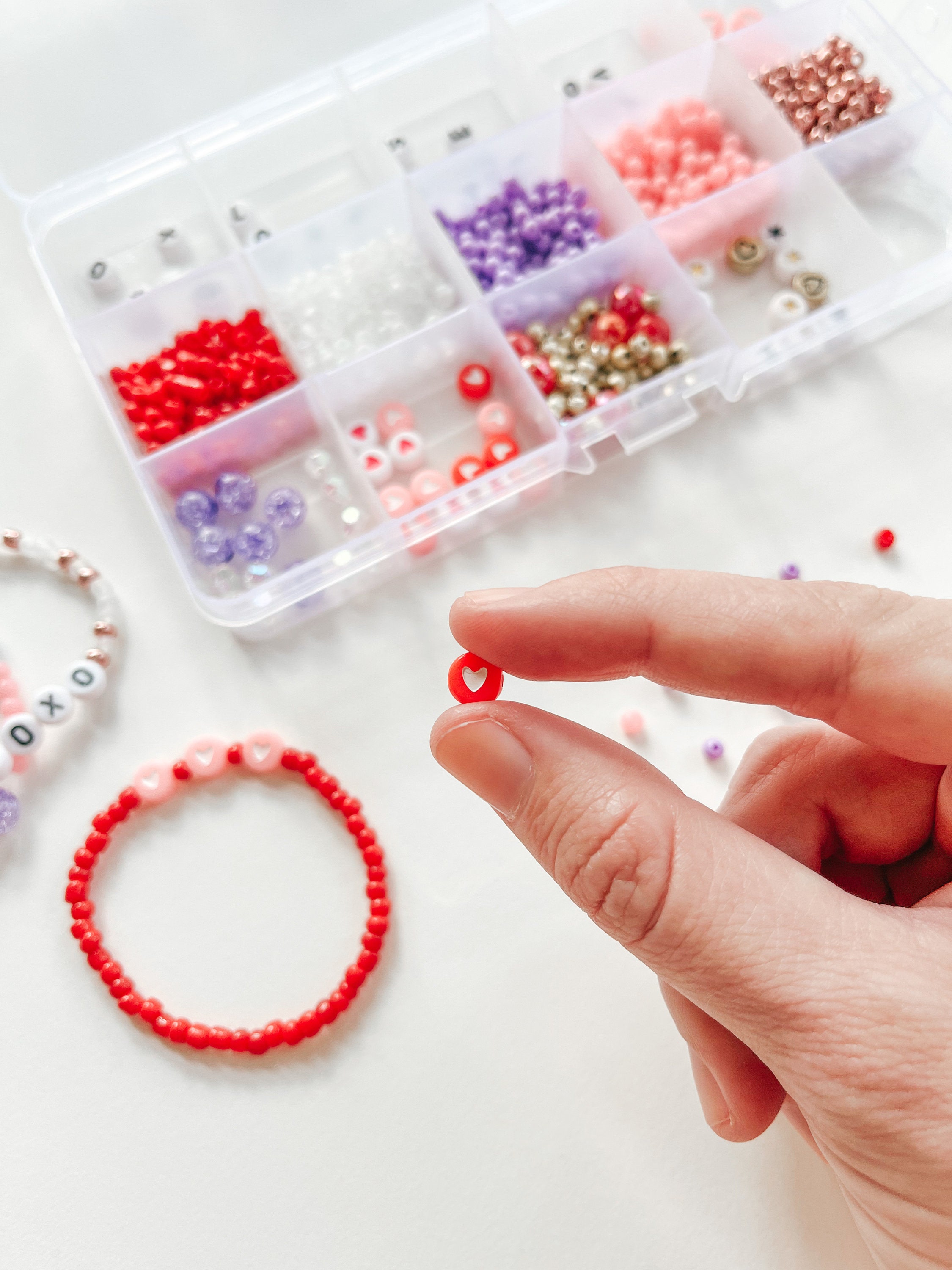 Personalized Valentines Day Craft Kit for Kids Bracelet Making Kit