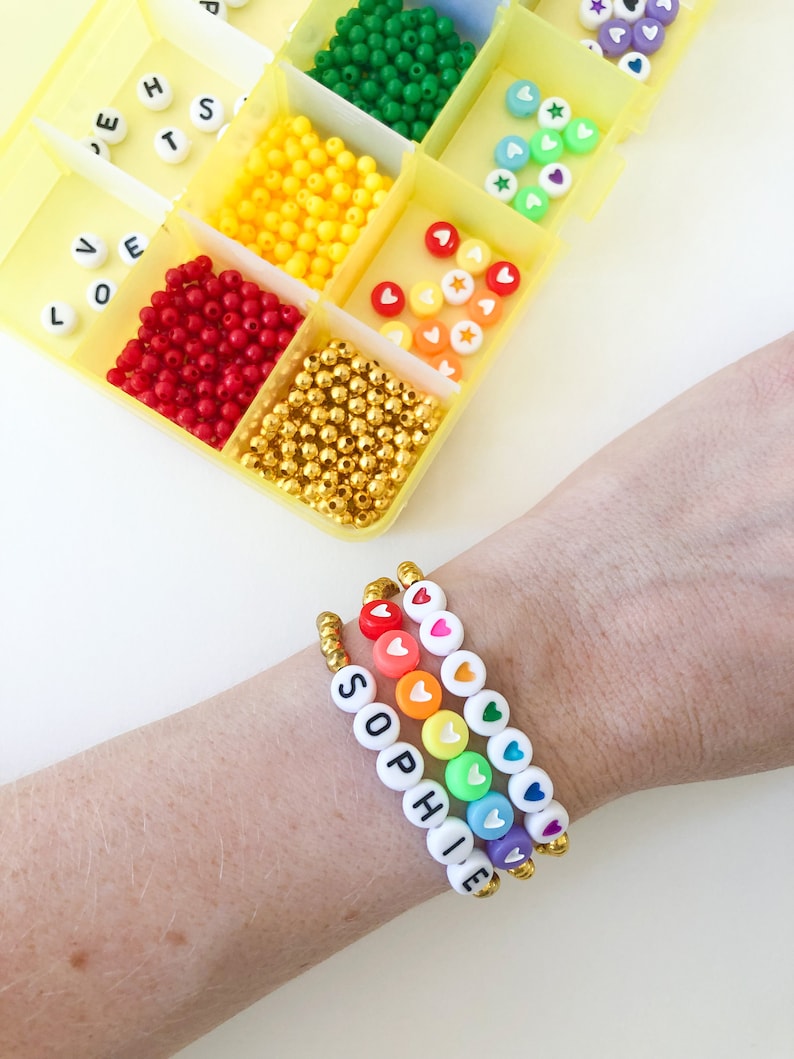 Valentine craft kit for adults DIY stretchy bracelet kit for Etsy