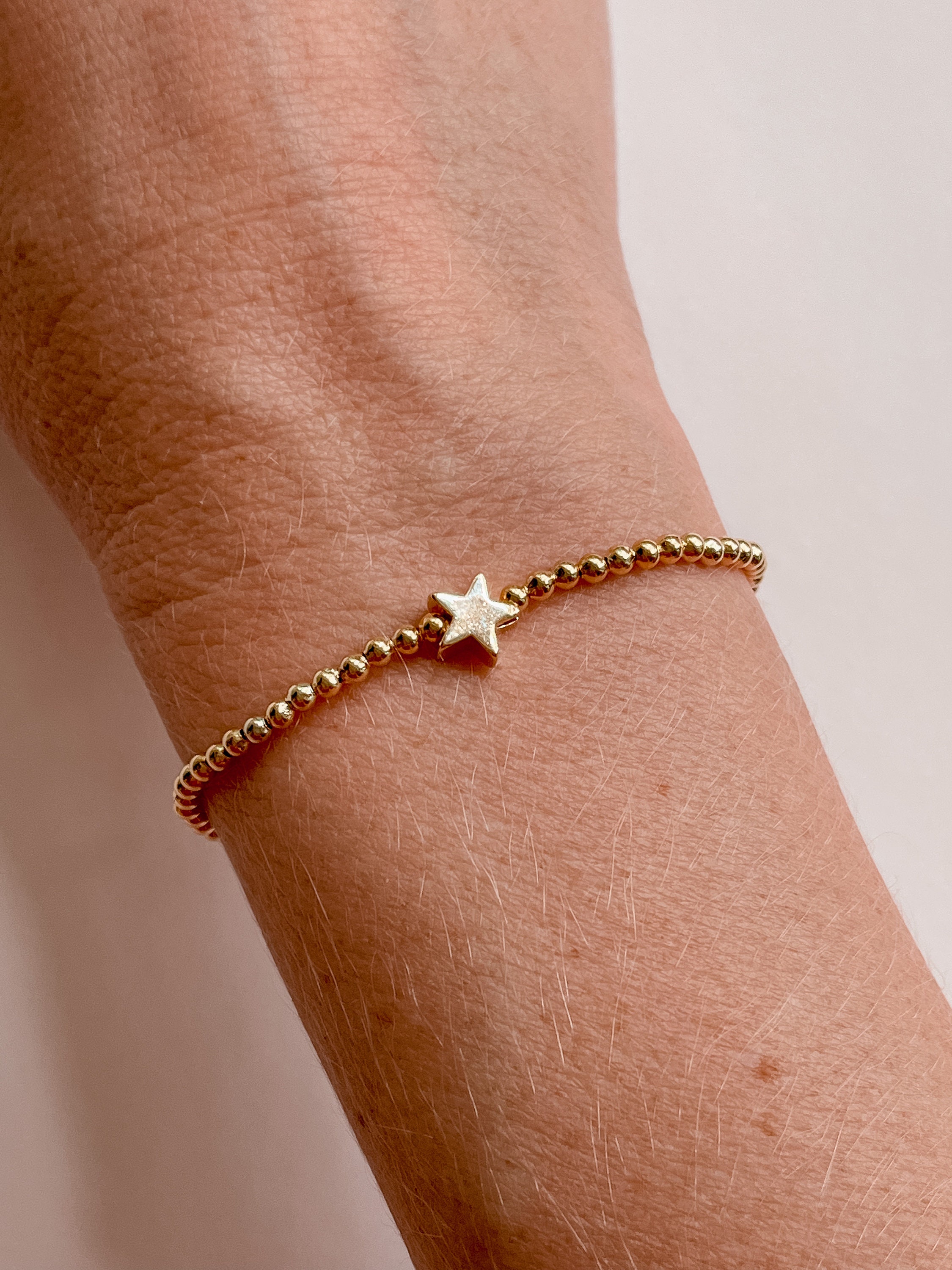 dainty gold star bracelet, mother's day gift, custom stretchy bracelet, personalized gift for mom, mother daughter friendship bracelet