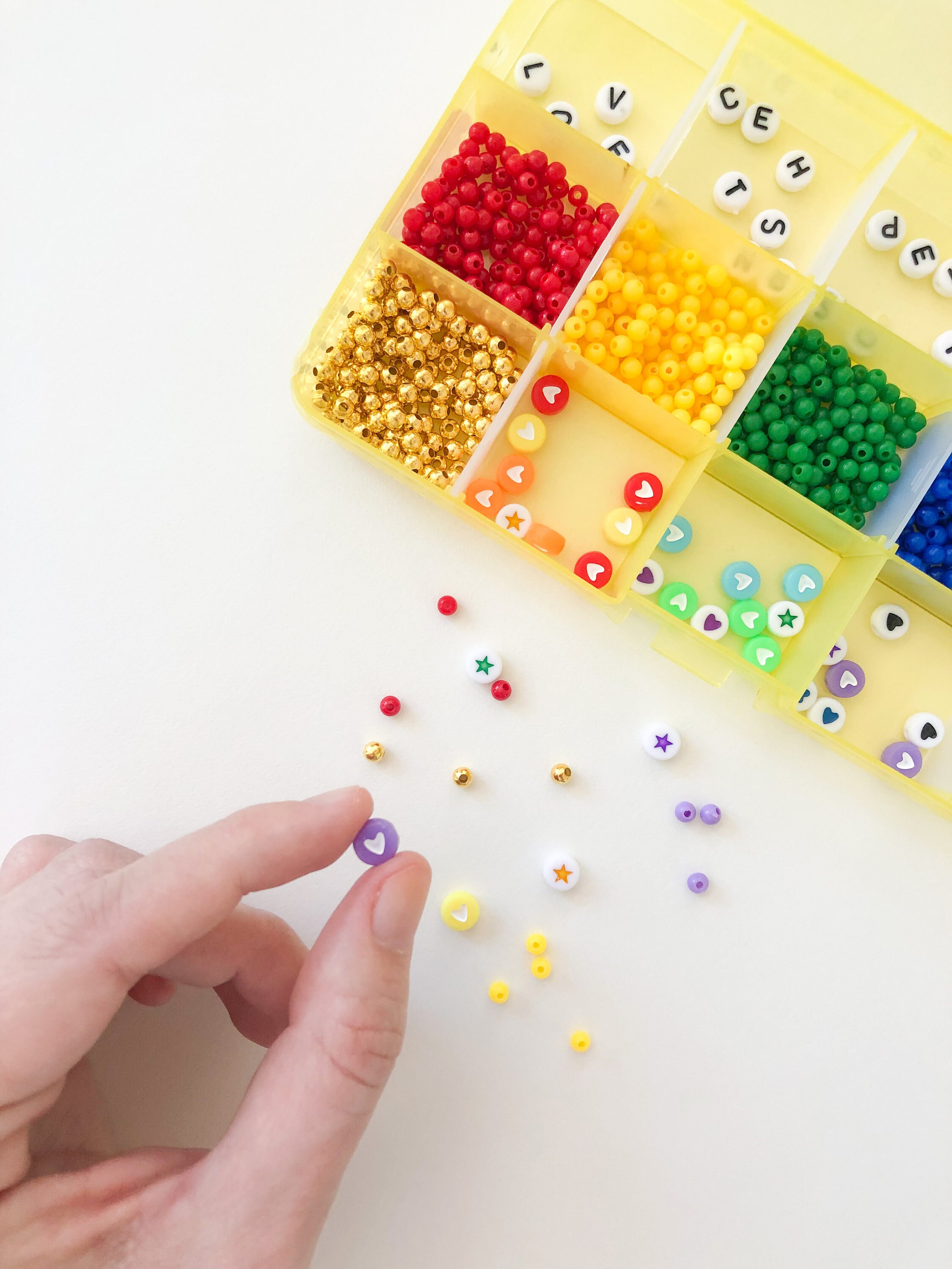 Rainbow Bracelet Craft Kit, Gift for Her, Gifts for Kids, DIY Stretchy ...