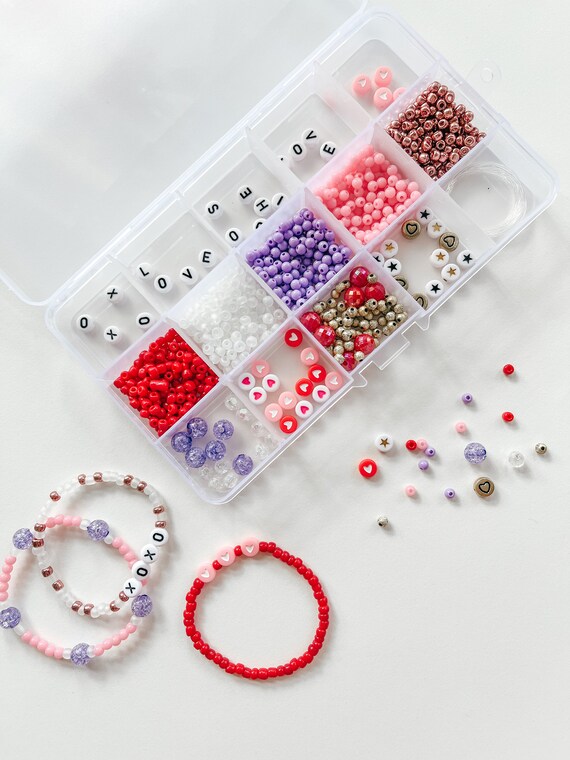 Buy Valentine Craft Kit for Adults, DIY Stretchy Bracelet Kit, Personalized  Gift for Kids, Activity Box, Friendship Bracelets, Best Friend Gift Online  in India 