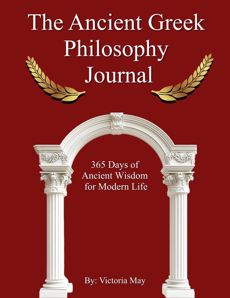 Ancient Greek Delphic Maxims Philosophy Journal PDF | 365 Daily Reflection Prompts | Hellenic Pagan Devotional | Spiritual Download image 1